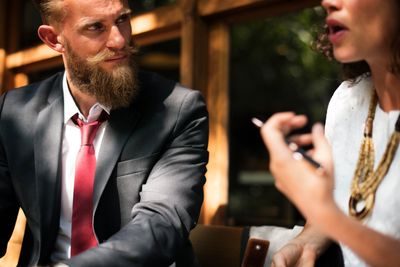 Entrepreneur planning and writing a business strategy